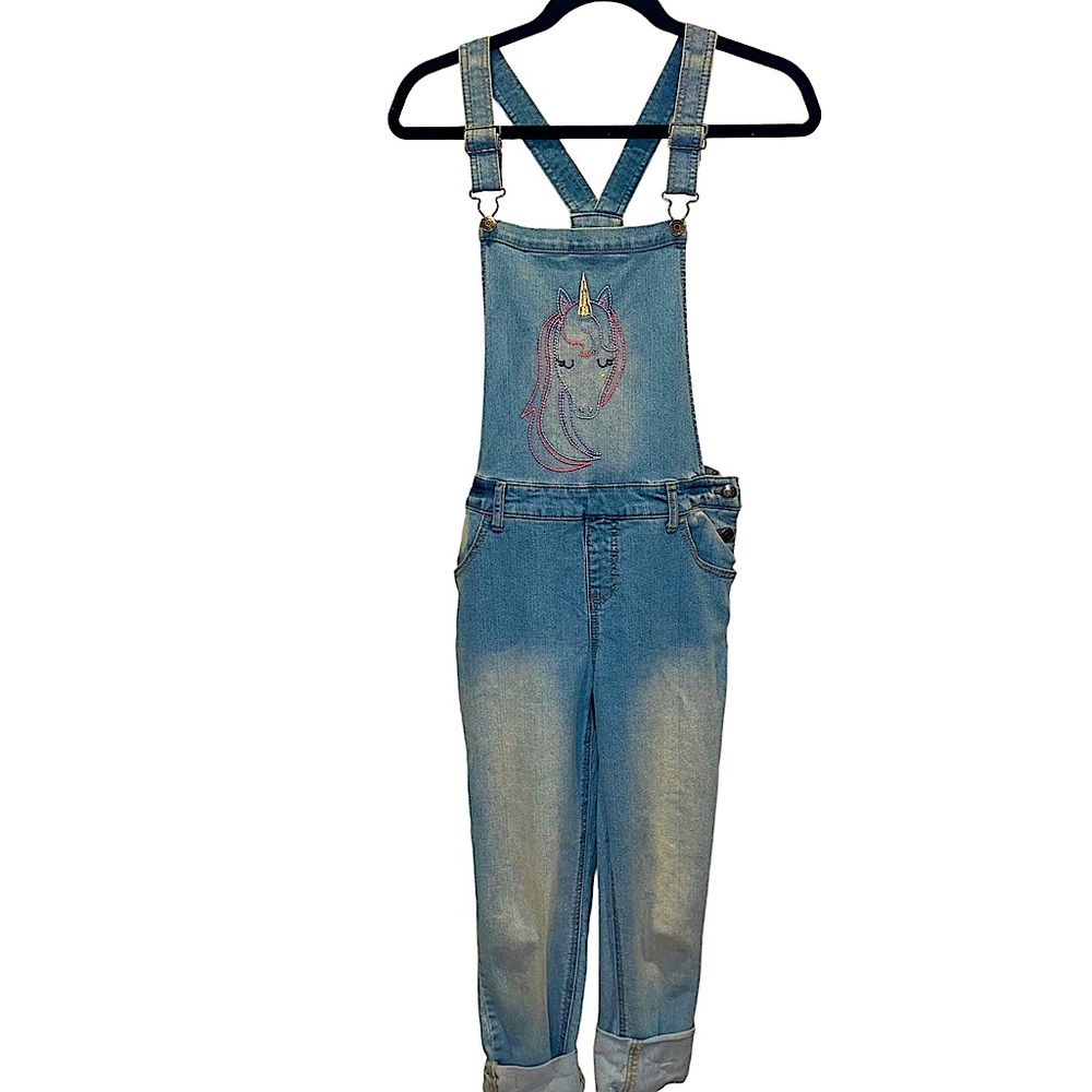 Cat & Jack Embroidered Unicorn Jean Overalls